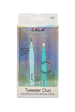 Load image into Gallery viewer, CALA Soft Touch Tweezer Duo Set Mint