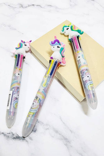 36 pcs 8 Multi Color Unicorn Pen