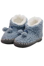 Load image into Gallery viewer, Youths Fuzzy Shearling Moccasin Slipper Boots: ASSORTED / ASSORTED