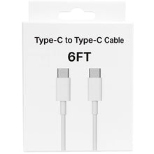 Load image into Gallery viewer, Type C To Type C 6FT Cable In Box MW631