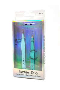 CALA Soft Touch Tweezer Duo Set Mint