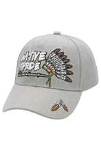 Load image into Gallery viewer, Native Pride Twill Acrylic Velcro Baseball Cap: Khaki