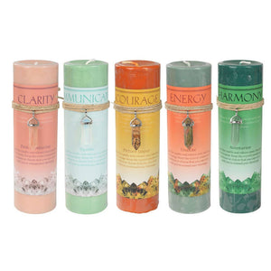 Crystal Energy Pendant Candle: ACHIEVEMENT - GOLD SANDSTONE (NEW)
