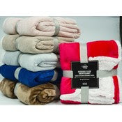 Reversible Plush Sherpa Blanket - 50
