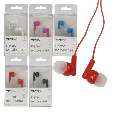 Vivitar Stereo Earphones- Assorted